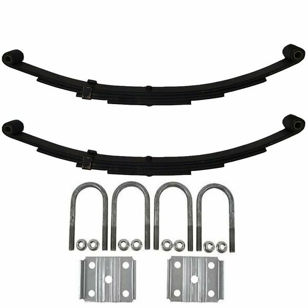 Aic Replacement Parts 25-1/4 Double Eye Trailer Leaf Spring Kit 4 Leaves #9150014 KT-TLU31-0023